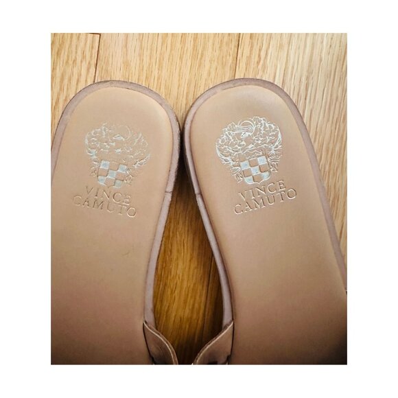 Vince Camuto Tan Studded Slide Sandals - Picture 5 of 5